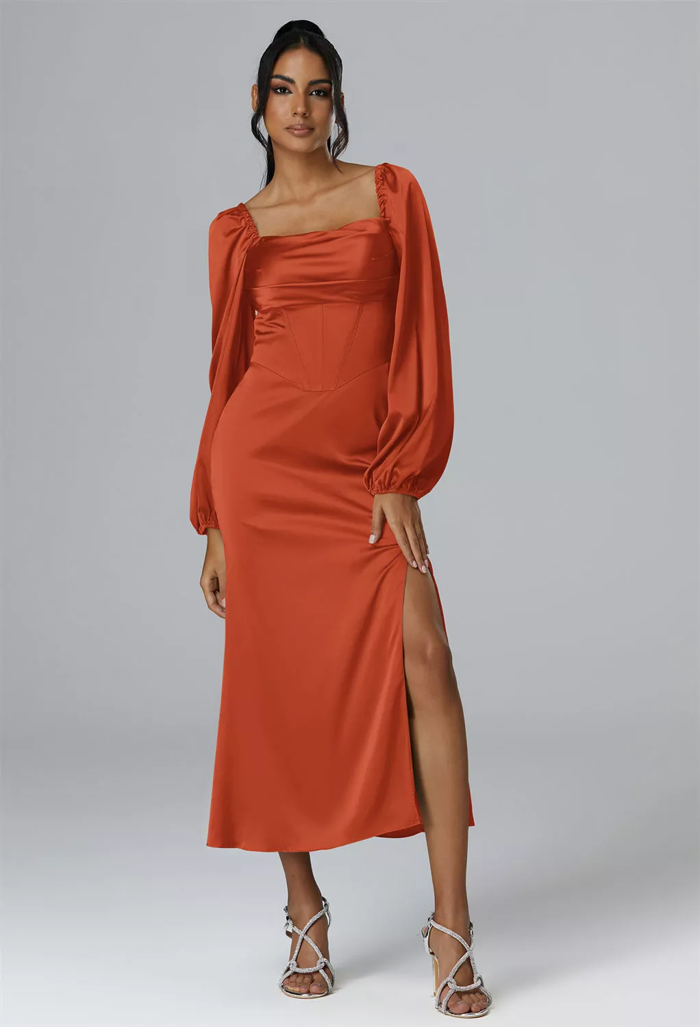 AW Tabitha Tangerine  Black Tie Wedding Guest Dresses